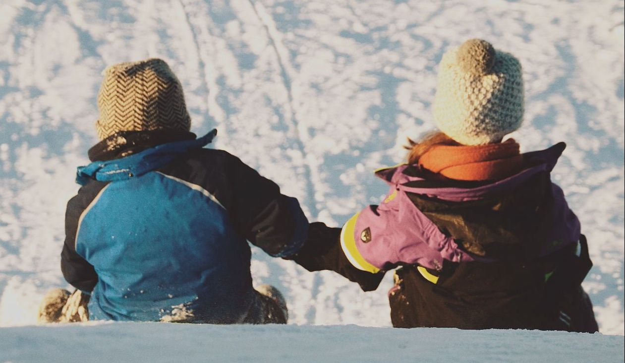 Photo of children in winter coats