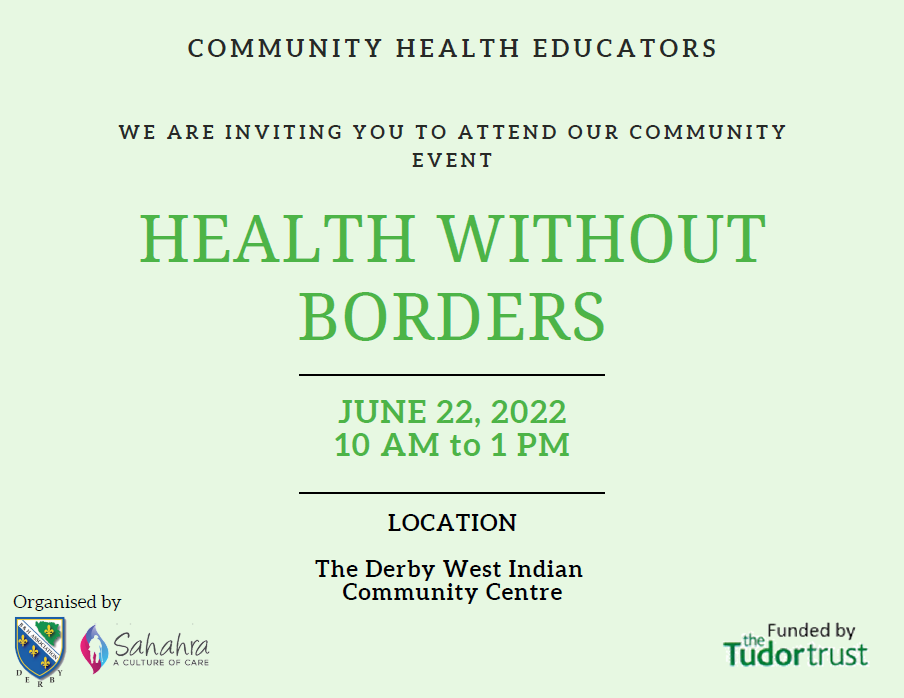 Health without borders invite - all info in text below