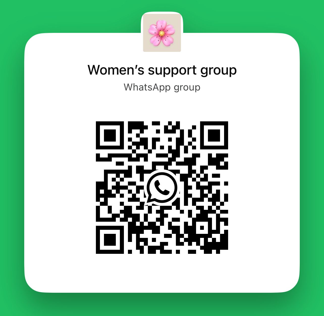 QR code for the Women's Support Group - the organisers of the Ashenda Women's Festival