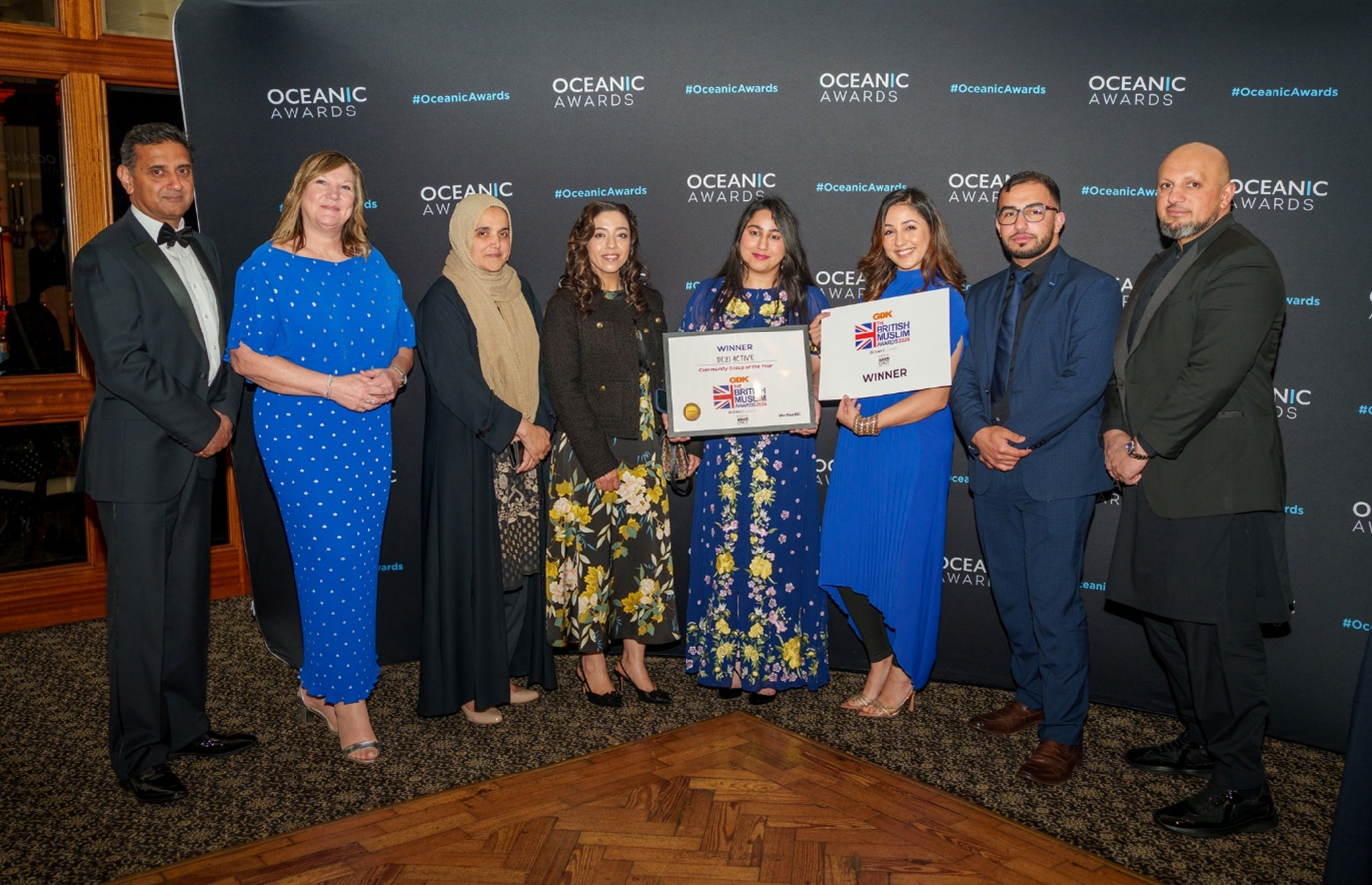 The DE23 Active team with their award at the ceremony