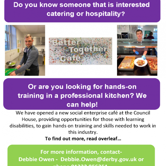 Catering & hospitality training for adults with learning disabilities