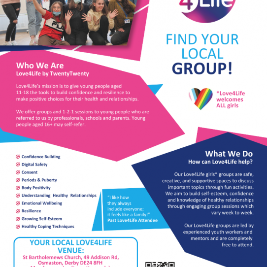 Love 4 Life Derby - Groups for young women aged 11-18