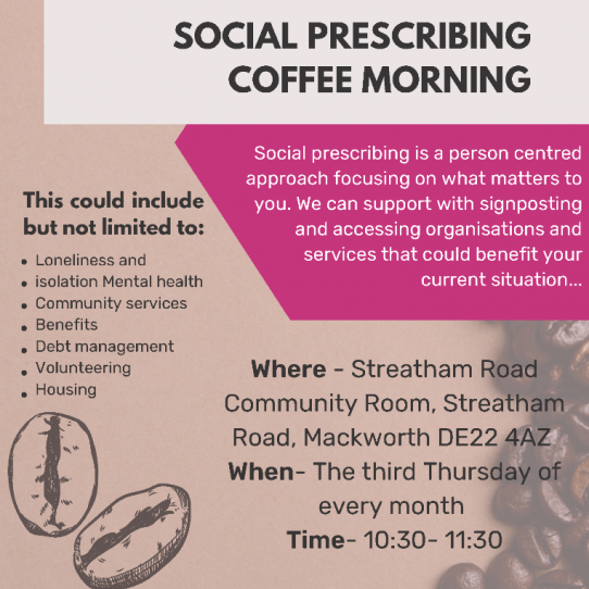 Social Prescribing Coffee Mornings - Mackworth