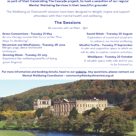 Derbyshire Mind Wellbeing Sessions at Chatsworth