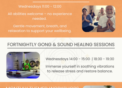 New Community Wellbeing Sessions at Gong Space CIC