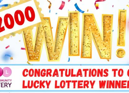 Derby Community Lottery celebrates first £2,000 winner, just months after £25,000 jackpot win!