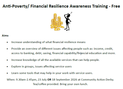 Free Anti-Poverty/ Financial Resilience Awareness Training