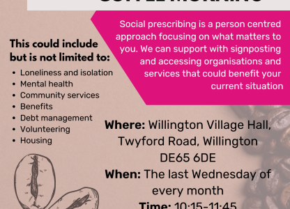Social Prescribing Coffee Morning - Willington